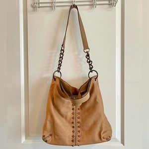 Michael Kohrs Bronze Leather Studded Shoulder Bag